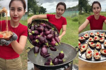 How to grilled eggplant with chesses recipe