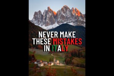 DO NOT MAKE THESE STUPID MISTAKES #italy #travel #shorts