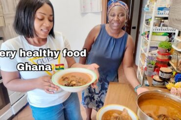 Cooking Some Ghanaian LIGHT SOUP in Italy with COCOYAM FUFU from scratch || healthy living vlog