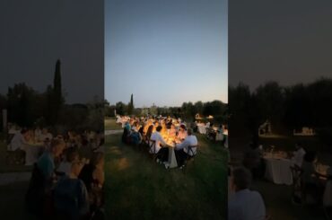 An amazing dinner in Bolgheri