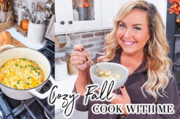 COZY FALL COOK WITH ME // CREAMY ITALIAN PARMESAN SAUSAGE SOUP // CHARLOTTE GROVE FARMHOUSE