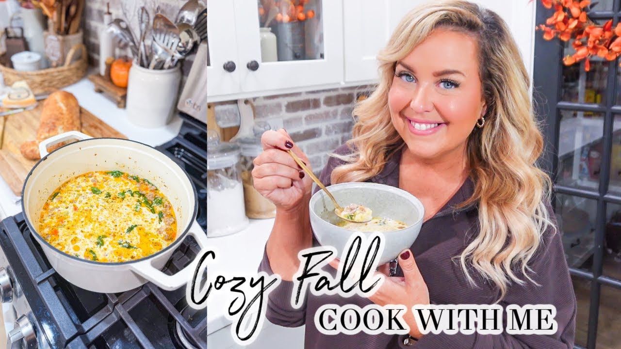 COZY FALL COOK WITH ME // CREAMY ITALIAN PARMESAN SAUSAGE SOUP // CHARLOTTE GROVE FARMHOUSE COZY FALL COOK WITH ME // CREAMY ITALIAN PARMESAN SAUSAGE SOUP // CHARLOTTE GROVE FARMHOUSE