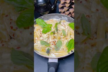 Most easy white sauce pasta recipe #shorts #pasta