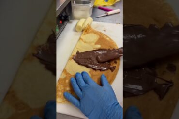 Insane Nutella Loaded Crepes! #shorts