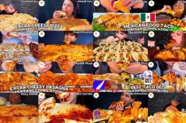 ASMR | 1 HOUR BEST ITALIAN FOOD  VS MEXICAN FOOD MUKBANG COMPILATION |