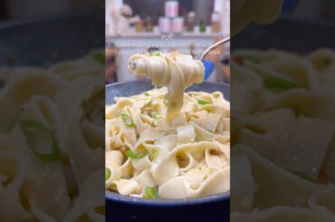 Garlicky Green Onion Pasta from scratch #pasta #shorts