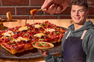 Detroit Style Pan Pizza (Extra Crispy Edges)