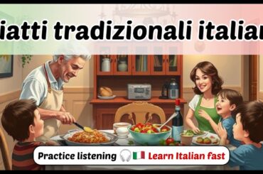 Listen to Italian for beginners. Traditional Italian dishes.