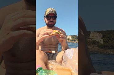 Cooking a Fresella with sea water in Naples Italy  #italytravel #naplesitaly