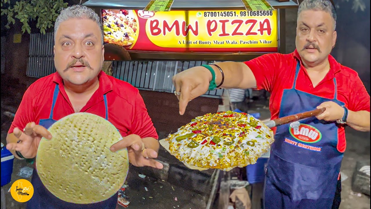BMW Wale Ka Biggest Italian Pizza Recipe In Delhi l Delhi Street Food BMW Wale Ka Biggest Italian Pizza Recipe In Delhi l Delhi Street Food