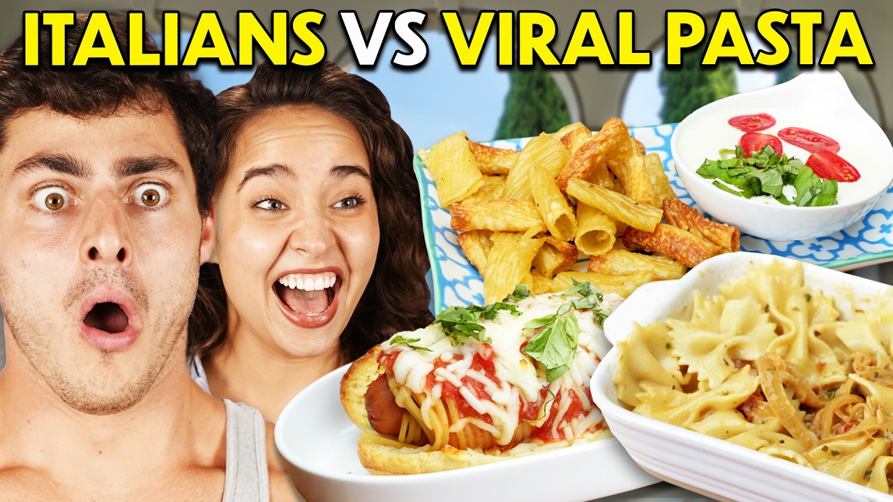 Italians Try Viral American Pasta! (Ft. itsQCP) Italians Try Viral American Pasta! (Ft. itsQCP)