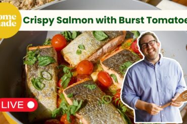Crispy Salmon with Burst Tomatoes & Ginger - Live Cooking Class with Chef Joel