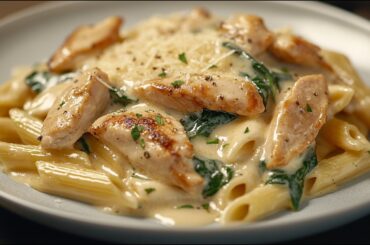 This recipe will drive you crazy! Incredibly tender pasta with chicken in a thick creamy sauce!