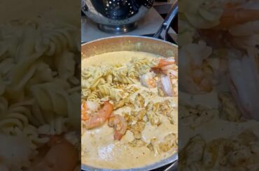 Homemade Cajun Chicken And Shrimp Pasta #cajunpasta #foodies #shorts2025