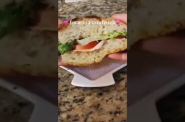 Fast & Easy Focaccia Sandwich Recipe! #recipe #focaccia #sandwich  #easyrecipe #fyp #shorts #tasty