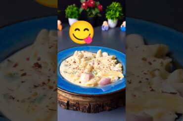 Creamy White Sauce Pasta in 60 Seconds | #shorts #youtubeshorts #ytshorts#cooking #shortvideo #pasta