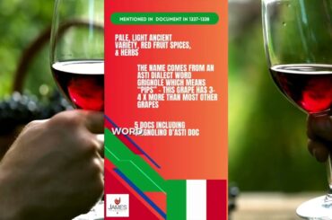 Italian Wine Grapes - Grignolino #winegrapes #italiangrapes #piemonte #howtopronounce