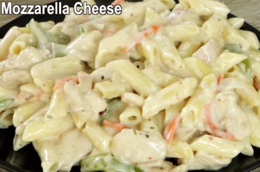 White Sauce Chicken Pasta recipe in 25 Minutes | How to make Creamy White Sauce pasta at Home