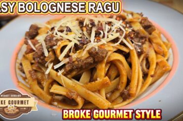 Easy Italian Bolognese Sauce, So Much Flavor | Broke Gourmet Style