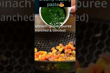 "Creamy Green Pasta Recipe | Quick & Easy 10-Minute Pasta!"#food #indianrecipes #recipe #shorts