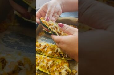 Stuffed Zucchini | Italian Tuna Zucchini Recipe/ #italianrecipes #tranding #shortvideo #delicious