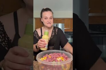 After a long hot day at the splash pad we need some pasta salad for dinner! #pastasalad