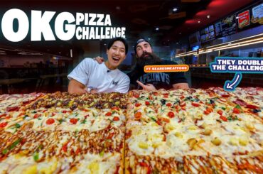 INSANE 10KG PIZZA CHALLENGE WITH @Beardmeatsfood! | They DOUBLED The Challenge For Us?!