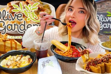 Eating OLIVE GARDEN Menu Items I've NEVER Tried Before!
