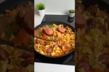 Quick & Hearty Rice with Sausages! #cooking #recipe #food