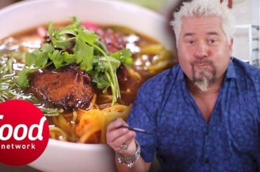 Guy Fieri Goes To A Joint That Sells BBQ Ramen! | Diners, Drive-Ins & Dives