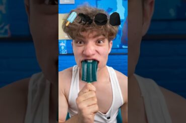 Blue gummy ice cream, Italy #food #funny #challenge #memes #mukbang