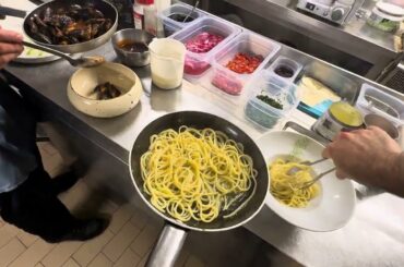 POV cooking italian pasta