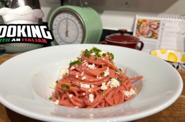 Spaghetti with Beetroot and Feta | Cooking with an Italian