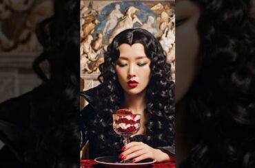 Vampire Mukbang n Italy #asmr #eating #sweet #dessert #italian #eatingsounds #horror #food #yummy