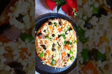Dominos Style pizza recipe/Without oven pizza/home made pizza#shorts#pizza  #recipe #viral shorts