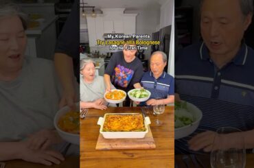 My Korean Parents Try Lasagne alla Bolognese for the First Time