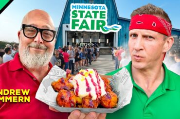 Harshly Judging Fair Food w/ Andrew Zimmern!! (Bizarre Foods)