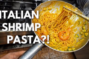 INSANE ITALIAN SHRIMP PASTA (with BISQUE!)