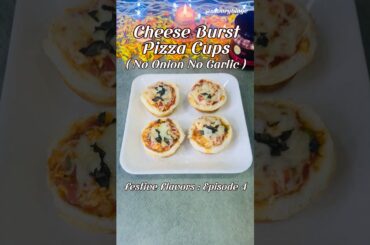 Festive cravings just got a cheesytwist! These Cheese Burst Pizza Cups are oozing with molten magic