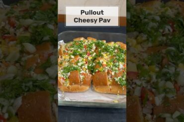 Pullout Cheesy Pav Recipe | Easy Snack | cheese Pav |#chessy #snack #food #shorts #recipe #cheesepav