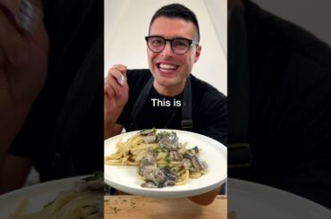 Mushroom Alfredo is a 15-minute Dinner Idea