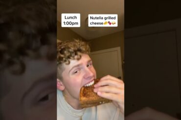 I ate Nutella flavored foods for the whole day!! #shorts #food #nutella