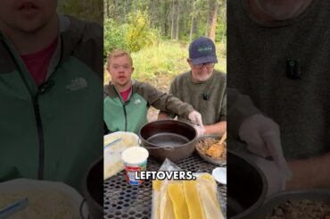 DUTCH OVEN LASAGNA #cooking #downsyndrome #food #lasagna #dutchovencooking #campcooking