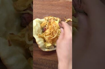 Pizza with Ribeye inside! What would you call this a pizza or a sandwich? Let us know in the comment