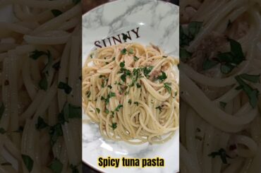 Spicy Tuna Pasta #shorts #pasta #pastarecipe  #agliooglio
