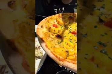 Squash pizza at osteria at Domenica winery in San Carlos,ca