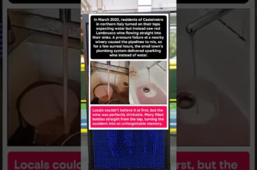 Italy's town where wine  flowed  from taps #shorts