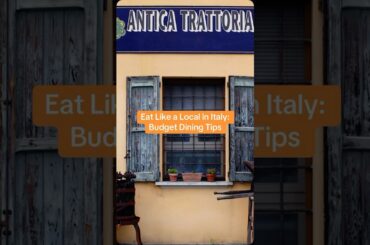 Eat Like a Local in Italy: Budget Dining Tips