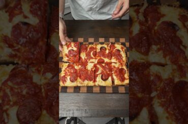 Frozen Detroit style pizza #shorts #pizza