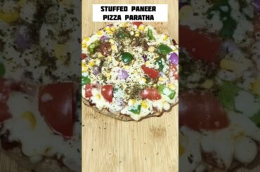 stuffed Paneer pizza Paratha #shorts #cooking #food